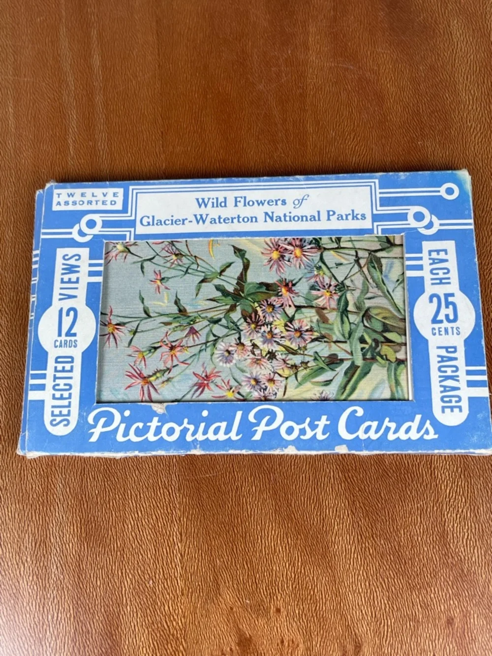 Vintage Pack of Postcards Glacier-Waterton National Parks Floral Set of 12